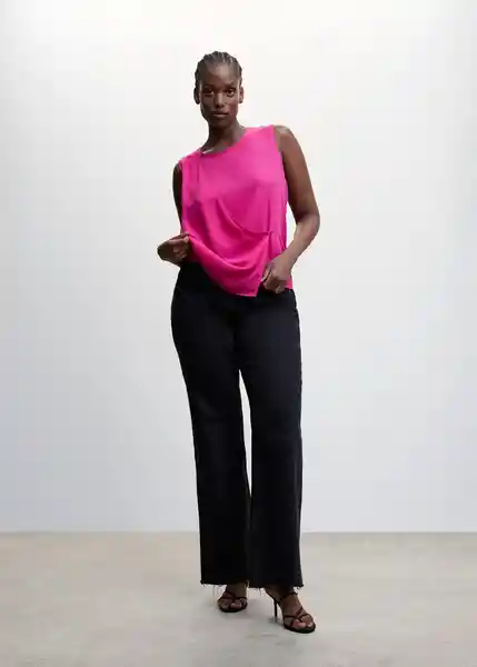 Blusa Maracuyá Fucsia Talla S Mujer Mango