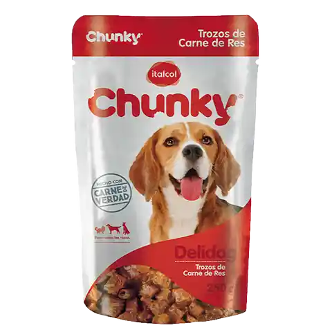 Chunky Alimento Para Perro Delidog Trozos d Carne Res