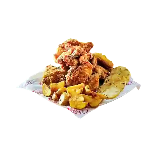Cuarto de Pollo Broaster + Papa Amarilla