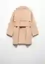 Abrigo Trench Trench 6 Camel Talla 09 Niñas Mango