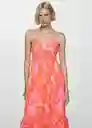 Vestido Carina Naranja Talla S Mujer Mango