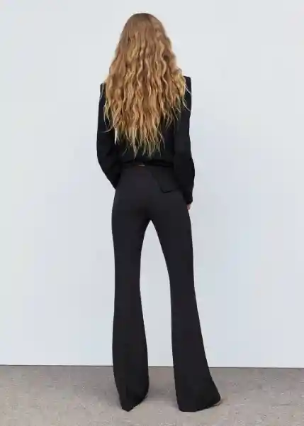 Pantalón Teresa Negro Talla 36 Mujer Mango