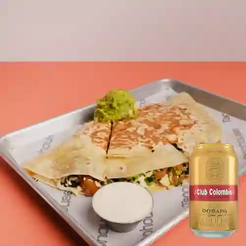 Combo Arma Tu Quesadilla + Club col. Dorada Lta 330ml