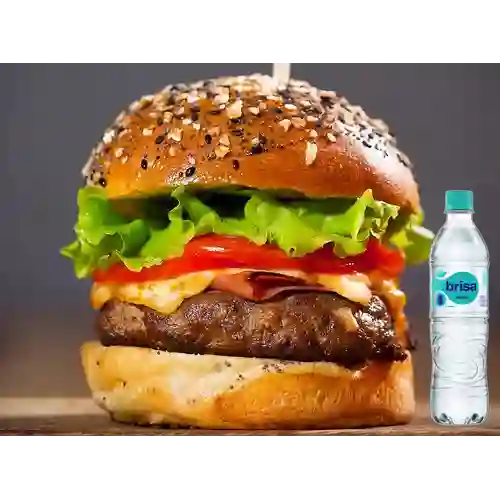 Combo Hamburguesa Beef + Brisa Sin Gas 600ML