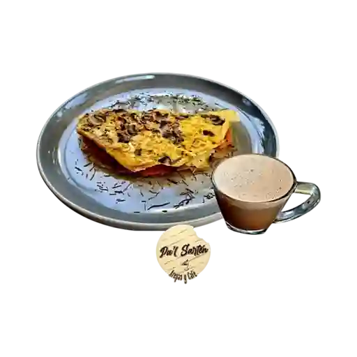 Combo Omelette Champiñón y Maíz