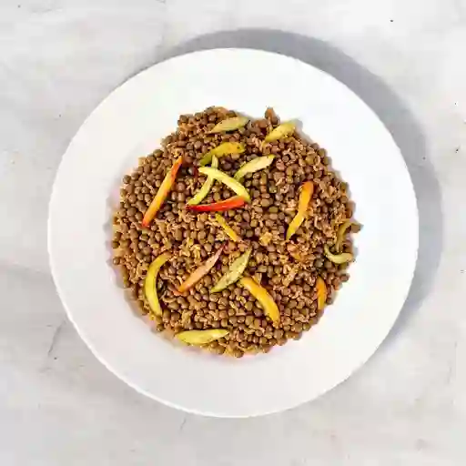 Porcion Arroz De Lentejas.