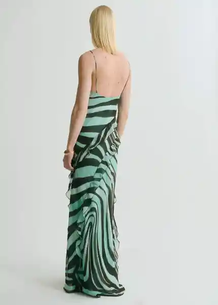 Vestido Livia Turquesa Talla S Mujer Mango