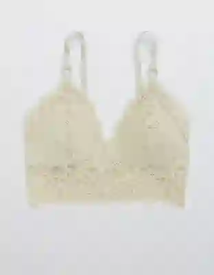 American Eagle Bralette Rosie Triangle Pads Avena Suave M 3171