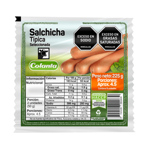 Colanta Salchicha Típica Seleccionada 225 g