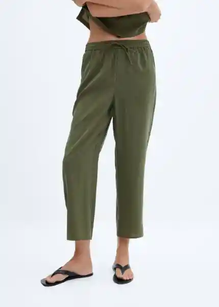 Pantalón Toffe-W Musgo Talla XS Mujer Mango