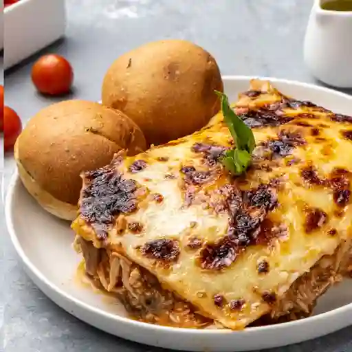 Lasaña pollo champiñón