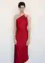 Vestido Claudia Rojo Talla L Mujer Mango