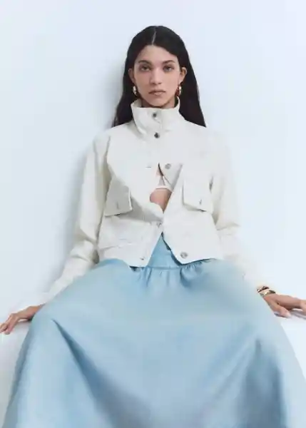 Falda Haley Tejano Medio Talla S Mujer Mango