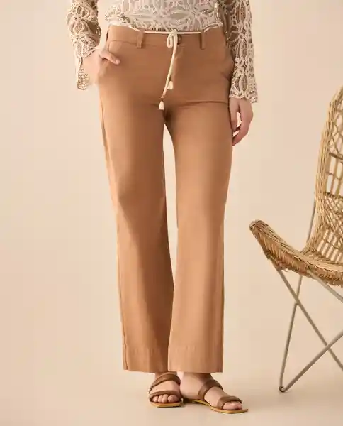 Pantalón Café Asno Medio Talla 12 131G004 Esprit