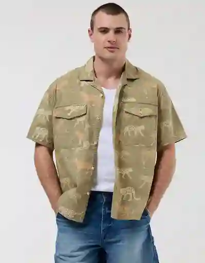 Camisa Hombre Verde Talla Medium American Eagle 21546288
