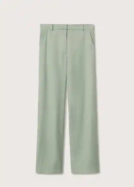 Pantalón Mare-A Verde Pastel Talla S Mujer Mango