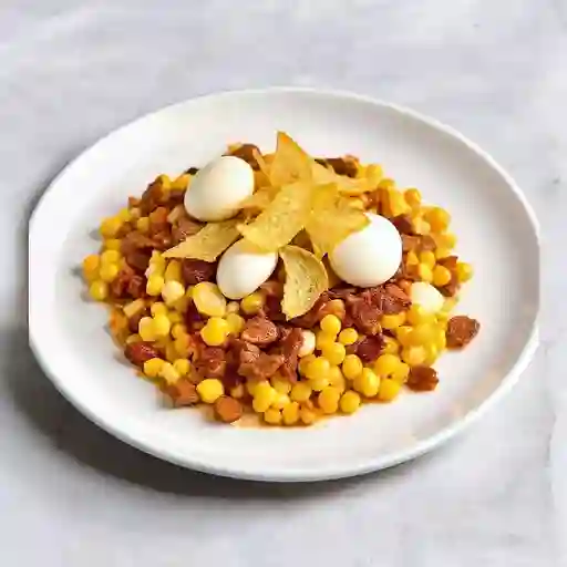 Mazorca con Chorizo Butifarra y Tocineta