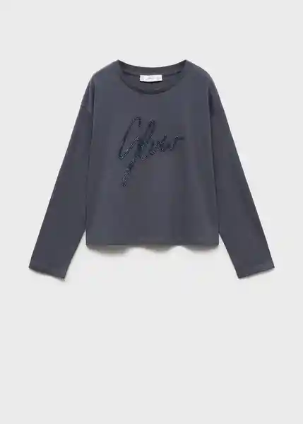 Camiseta Glow Petroleo Talla 14 Niños Mango