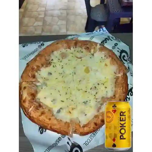 Combo Pizza Pollo&Champiñón + Poker Lta 330ml