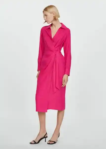 Vestido Carola Fucsia Talla 28 Mujer Mango