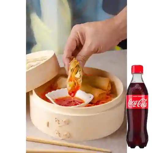 Combo Rollos Primavera de Pollo + Coca Cola