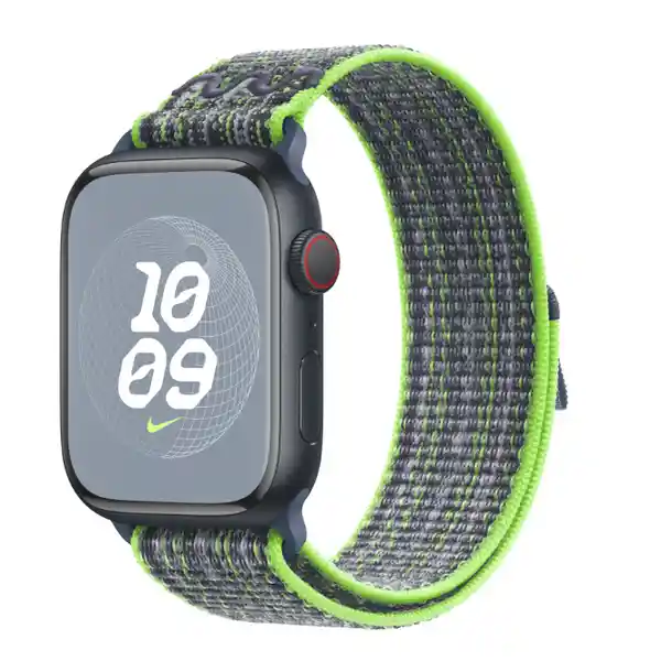 Apple Correa Loop Nike Sport Verde Brillante/Azul 45 mm