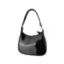 Bolso Hobo Charol Negro Miniso
