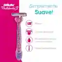 GILLETTE Prestobarba 3 Cuchilla de Afeitar Mujer Máquina de Afeitar Corporal con Aceites Botanicos 4 Uds