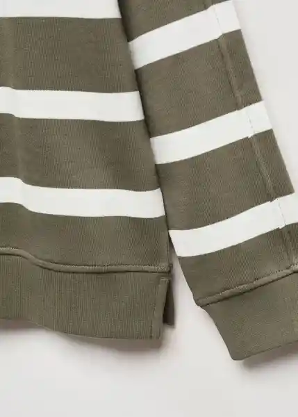 Buzo Sudadera Stripes2 Khaki Talla 08 Niños Mango