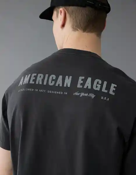 Camiseta Hombre Gris Talla: LARGE 4420023 American Eagle