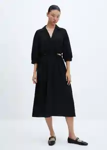 Vestido Sandra-w Negro Talla M Mujer Mango