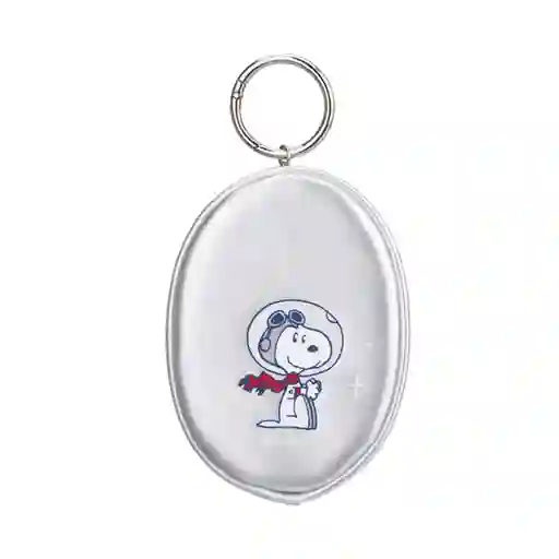 Monedero Snoopy Little Space Explorer Cápsula Plateado Miniso