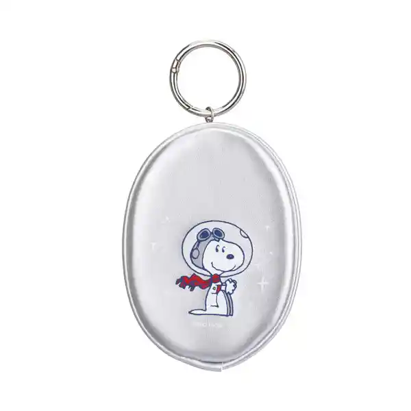 Monedero Snoopy Little Space Explorer Cápsula Plateado Miniso