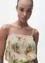 Enterizo Mono Stella Crudo Talla S Mujer Mango