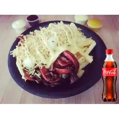 Combo Salchi Carne + Coca Cola Original 400 ml