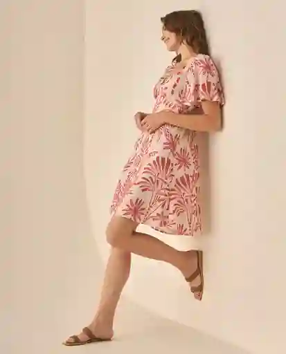 Vestido Rosa Rubor Oscuro Talla XL 693G013 Esprit