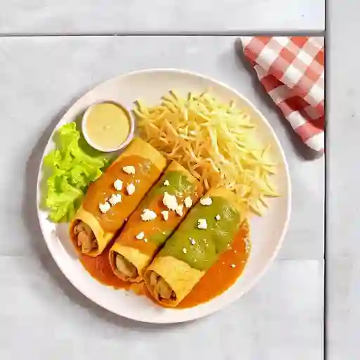 Enchiladas Verdes O Rojas