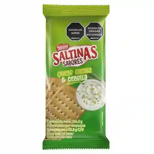 Galletas de sal SALTINAS Queso Crema y Cebolla 9 Unds x 214,2g