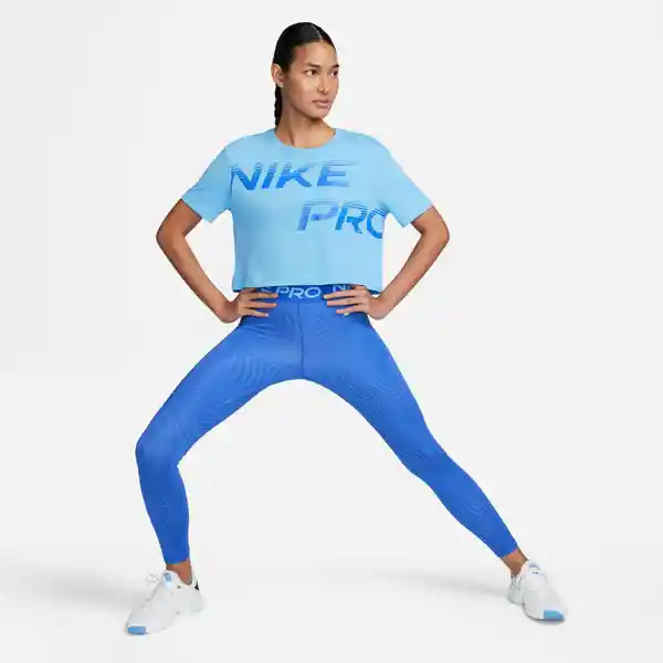 Nike Camiseta W Pro Grx Ss Para Mujer Azul Talla S