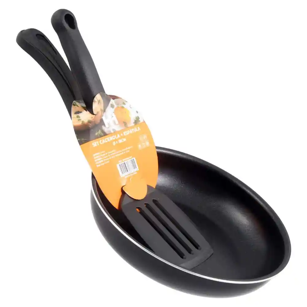 Cacerola H&h + Espátula Whjom 2 Piezas