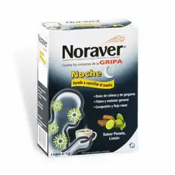 Noraver Gripa Noche (500 mg / 25 mg / 10 mg)