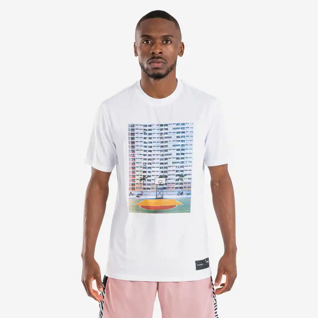 Camiseta de Baloncesto Unisex - Ts500 Fast Blanco