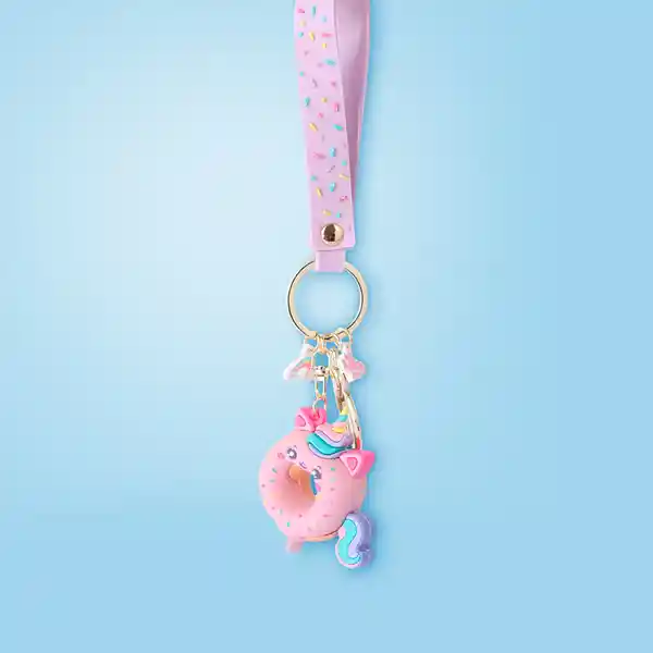 Llavero 3D de Dona Unicornio Serie Mis Pastelitos Miniso