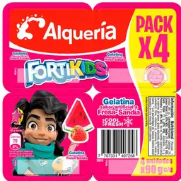 Alquería Gelatina Fortikids Sabor a Sandía y Fresa