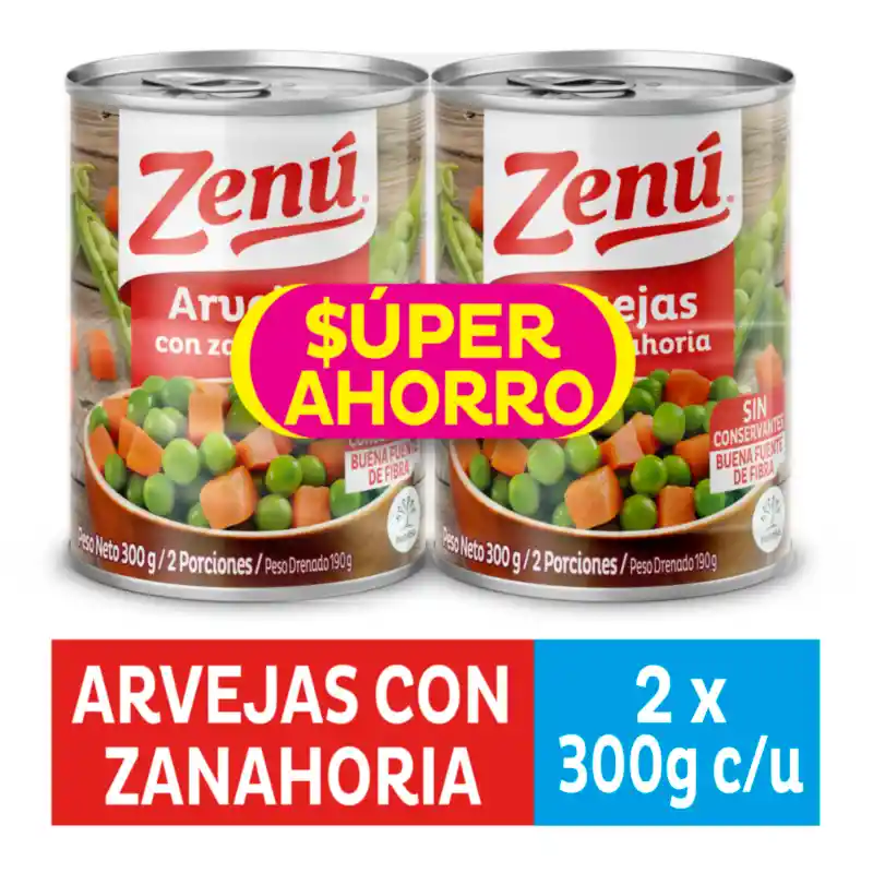 Zenú Arveja Con Zanahoria