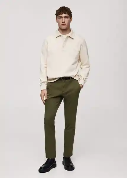 Pantalón Prato Khaki Talla 38 Hombre Mango