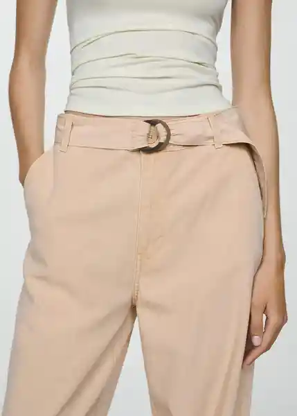 Pantalón Lea Arena Talla M Mujer Mango