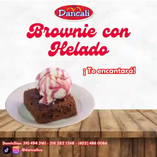 Brownie con Helado