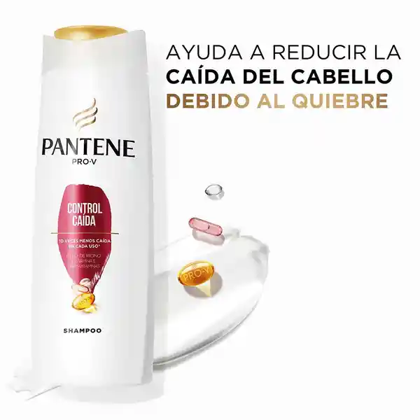 PANTENE Shampoo para cualquier tipo de cabello Pantene Control Caída con Pro-vitaminas y Vitamina E 400 ml