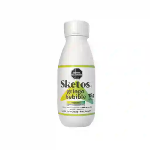 Yogurt Griego Sketos Bebible Descremado Sabor Natural (260 Gr)